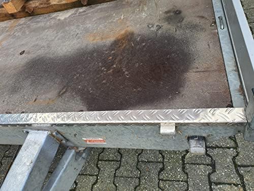 Alu Winkel, 2000mm Aluwinkel 95x80 mm Schenkelinnenmass aus Alu Riffelblech Duett 1,5/2,0 mm stark A