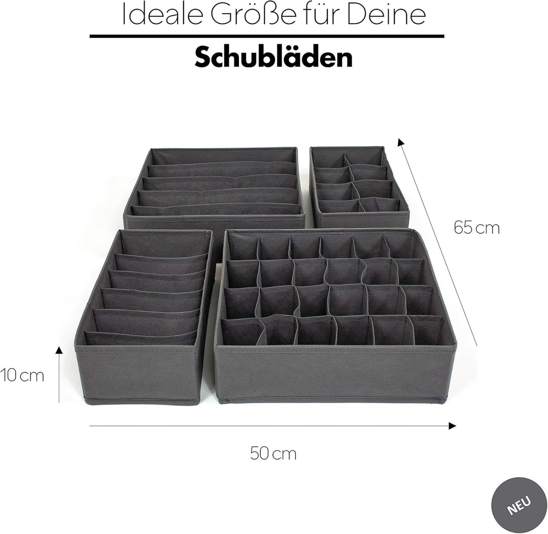SB Trading - Schrank Organizer inkl. Schubladen Ordnungssystem aus Stoff - Kleiderschrank Hängeregal