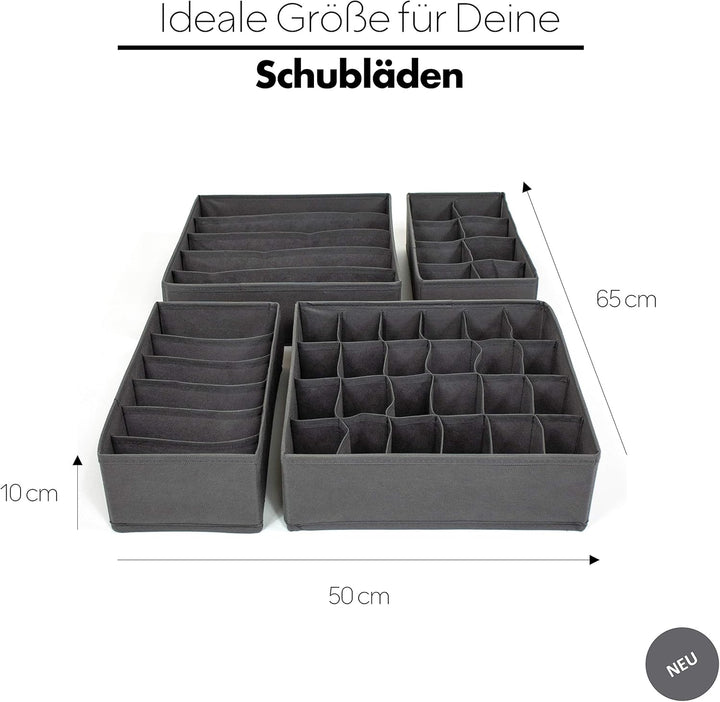 SB Trading - Schrank Organizer inkl. Schubladen Ordnungssystem aus Stoff - Kleiderschrank Hängeregal