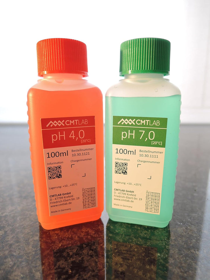 pH-Sensor/Elektrode, Kunststoffschaft + KCL 3mol + pH4/pH7 Pufferlösung, Industriequalität Made in G