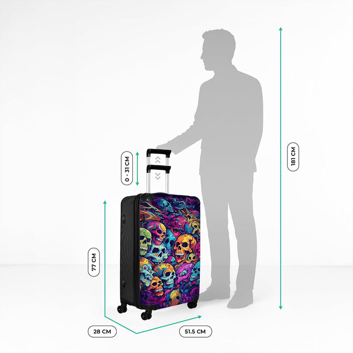 Koffer XL Gross 77x51.5x28 cm Reisekoffer mit Rollen Leicht Trolley grosser Hartschalenkoffer Rollko