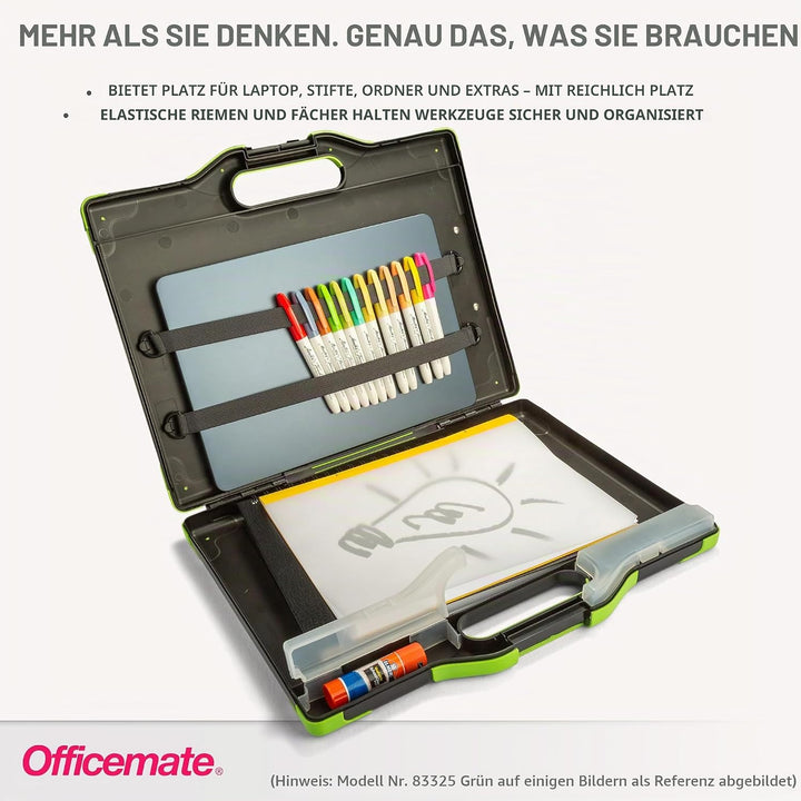 Officemate Carryall 83326 Klemmbrett-Aufbewahrungsbox, Brief-/Rechtsgrösse, Schwarz und Orange, 40,6