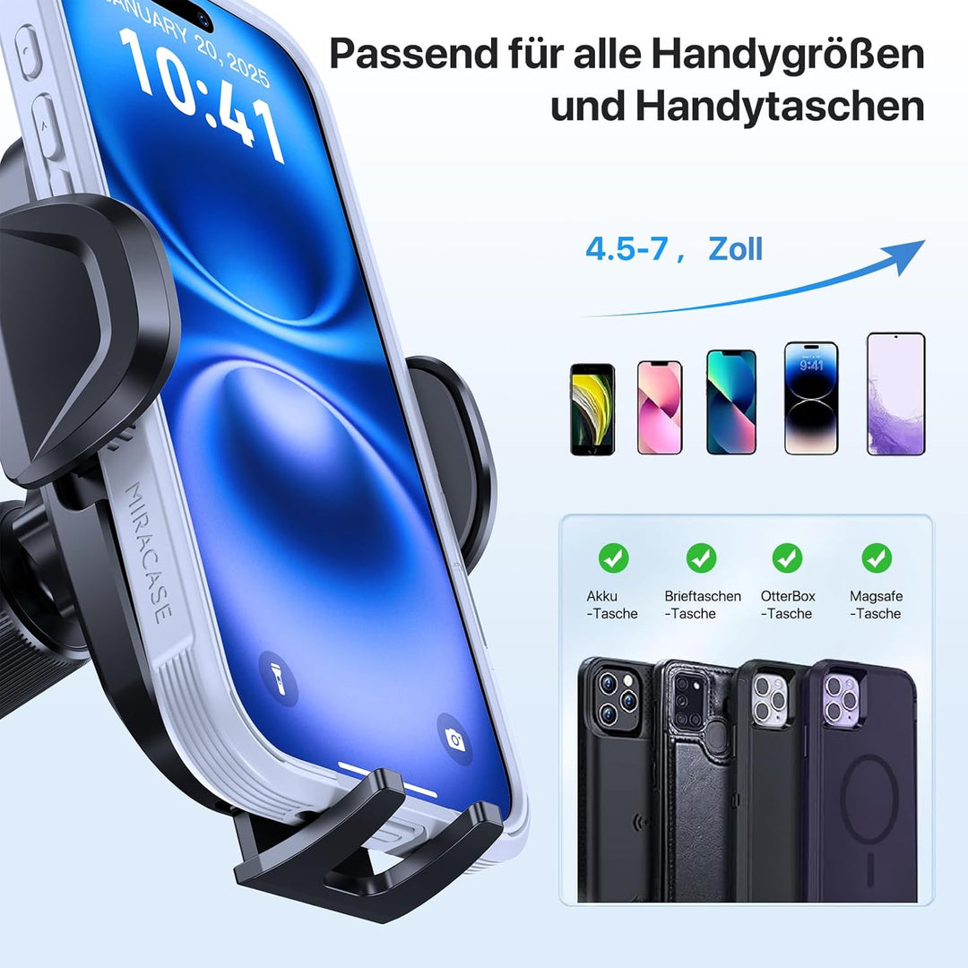 Miracase [2025 Upgraded] Handyhalterung Auto Handy Halterung,Universal Car Phone Holder[Stärkste Sau