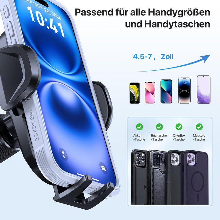 Miracase [2025 Upgraded] Handyhalterung Auto Handy Halterung,Universal Car Phone Holder[Stärkste Sau