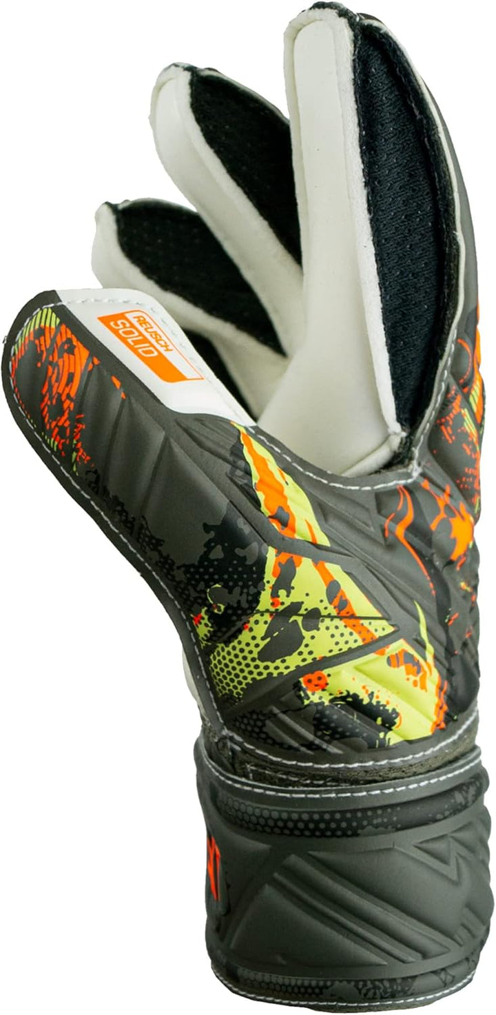 Reusch Attrakt Solid Finger Support TW-Handschuhe Kids Kinder 4 gruenorange, 4 gruenorange