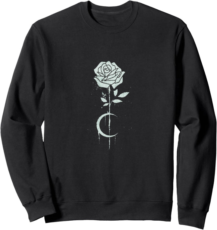 Occult Vintage Moon Rose Witchcraft Okkult Hexe Gothic Sweatshirt