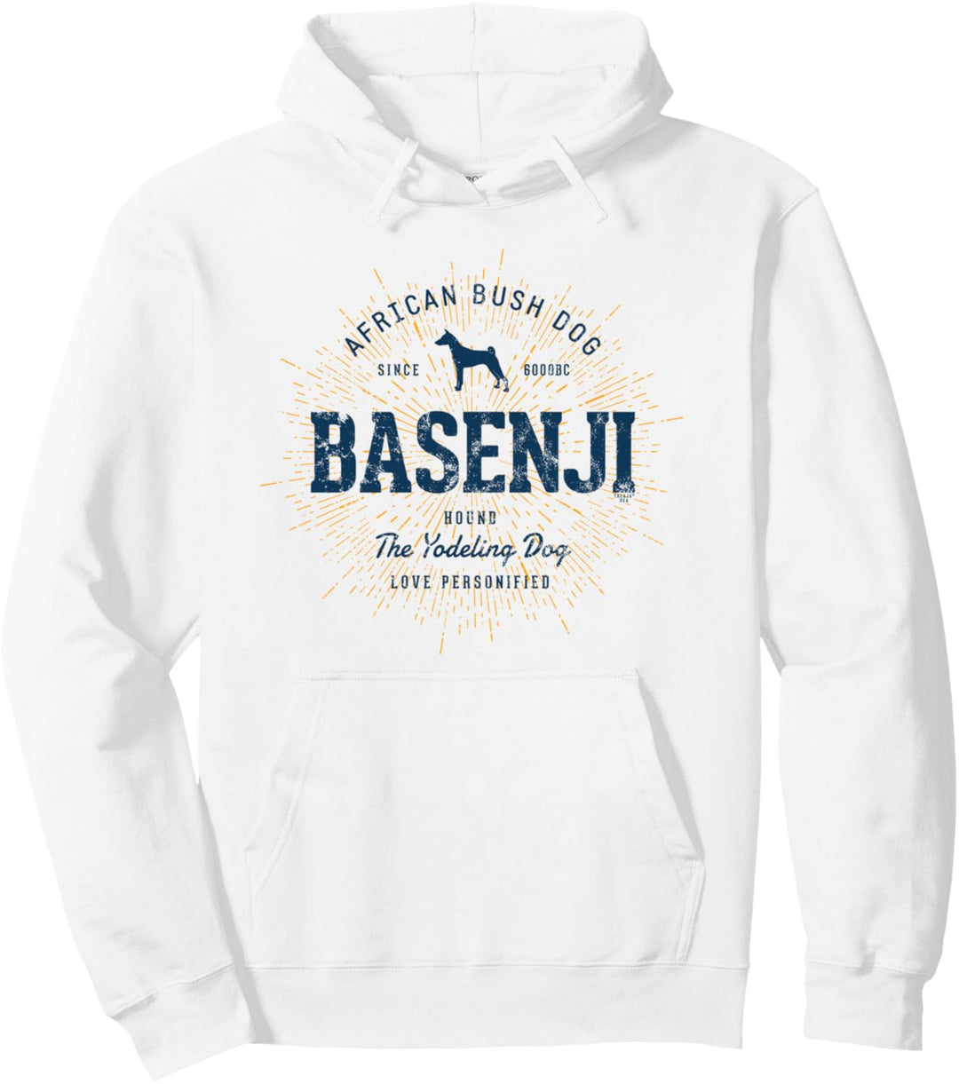 Retro Vintage Basenji Pullover Hoodie