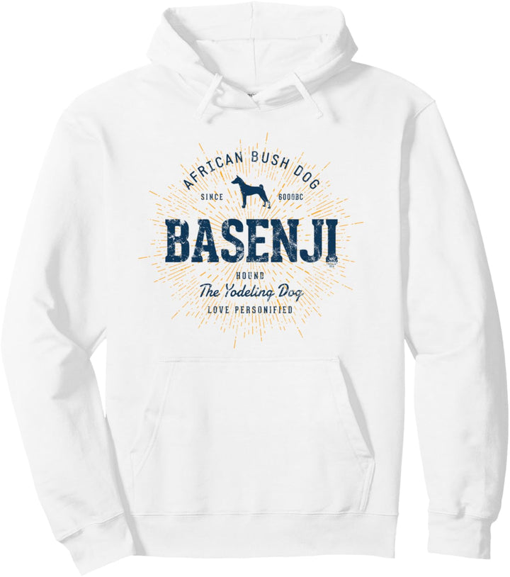 Retro Vintage Basenji Pullover Hoodie