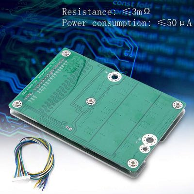 Lithium-Batterie-Schutzplatine, 17s 60V 50A BMS Li-Ionen-Batterie-Ladeschutzplatine mit Balance-Funk