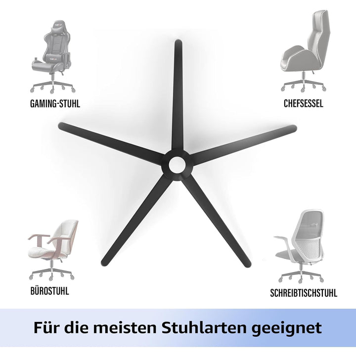 Mastery Mart Bürostuhl Fusskreuz 300 kg, 70 cm Robustes Metallrahmen-Drehkreuz, Universal für 11 mm