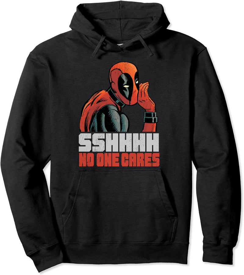 Marvel Deadpool Sshhhh No One Cares Pullover Hoodie