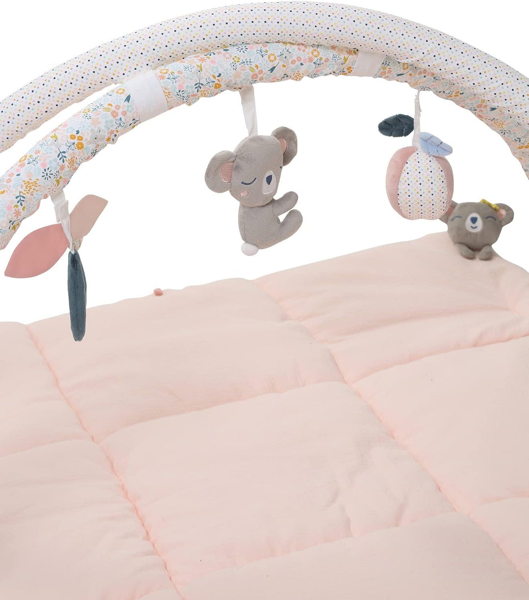 Vertbaudet Activity-Decke mit Spielbögen,Kleiner Löwe, Tansania rosa/Koala ONE Size Rosa/Koala Einhe