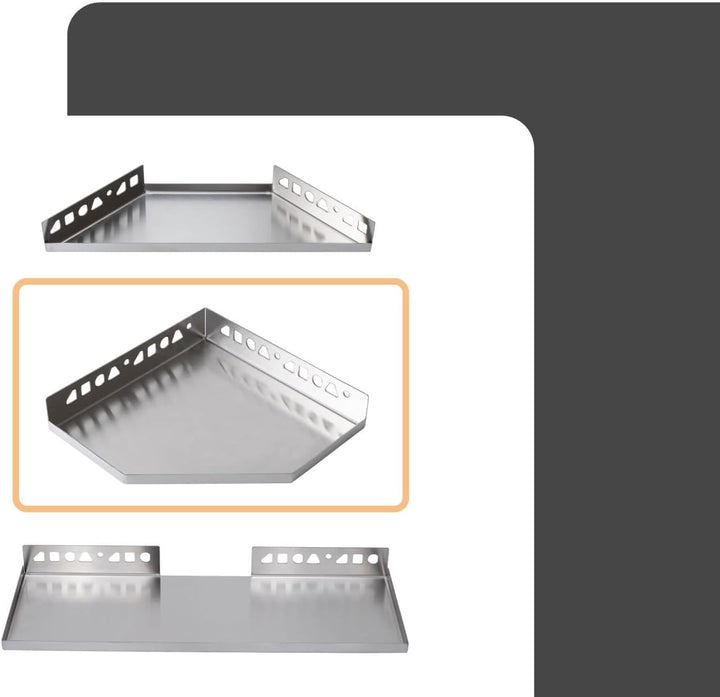 Befliesbare Duschablage Ecke 200mm x 200mm Silber Ablage zum Einfliesen, Edelstahl korrosionsbeständ