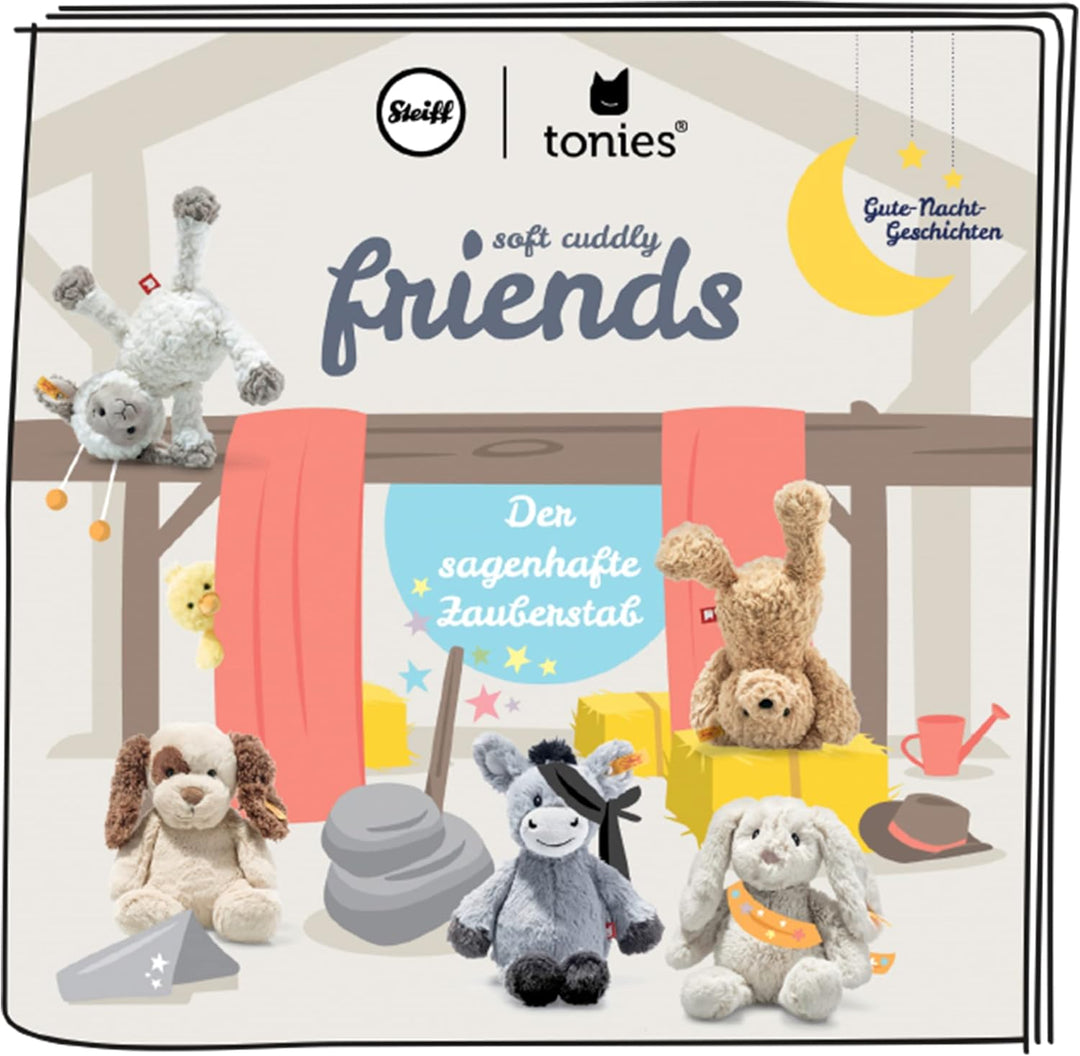 tonies Hörfiguren für Toniebox, Steiff Soft Cuddly Friends mit Hörspiel – Dinkie Esel, Gute Nacht Ge