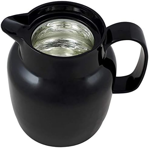 Helios Mondo Push Kunststoff Isolierkanne Drehverschluss mit Drucktaste 1,3 l schwarz Schwarz 1,3 Li