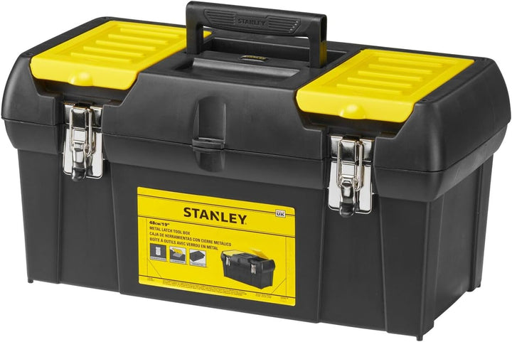 Stanley Werkzeugbox / Werkzeugkoffer Millenium (19", 49x26x25cm, herausnehmbare Ablage, Box mit zwei