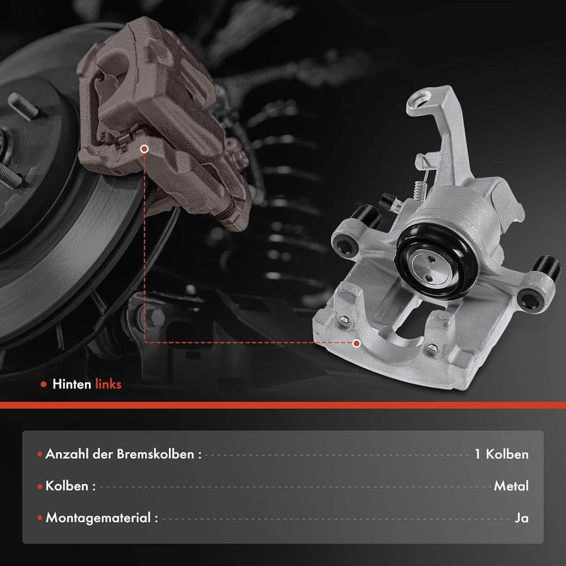 Frankberg Bremssattel Bremszange Hinterachse Links Kompatibel mit XF/XF Sportbrake CC9 J05 X250 2011