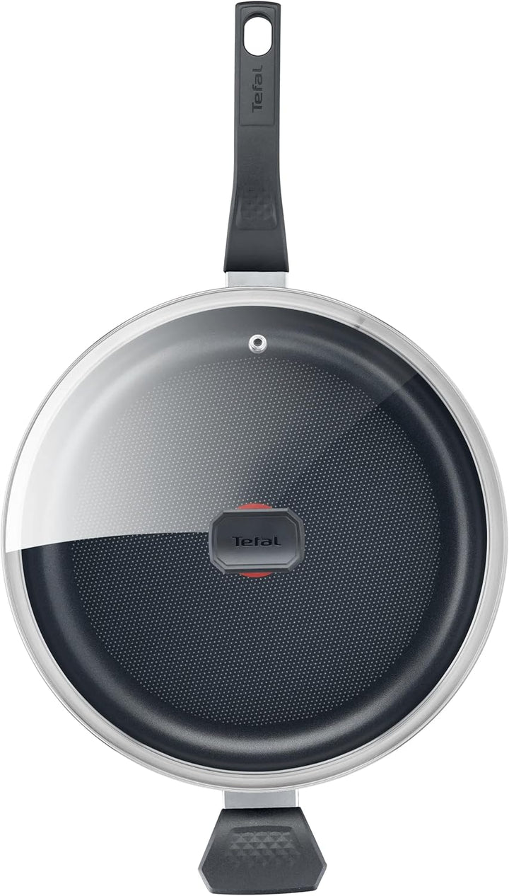 Tefal B5553733 Easy Cook & Clean Schmorpfanne 28 cm, Antihaftbeschichtung, Thermo-Signal Temperaturi
