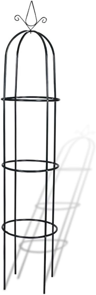 rg-vertrieb 2X Rosenturm Rankhilfe Rankgitter Rosensäule Metall Pergola Obelisk Säule 190cm Set