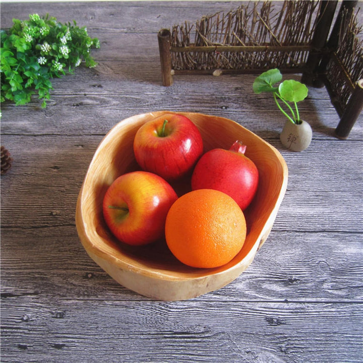 Obstschale aus Naturholz für unverwechselbares Dekor, unregelmässige kreative Holzschale, handgefert
