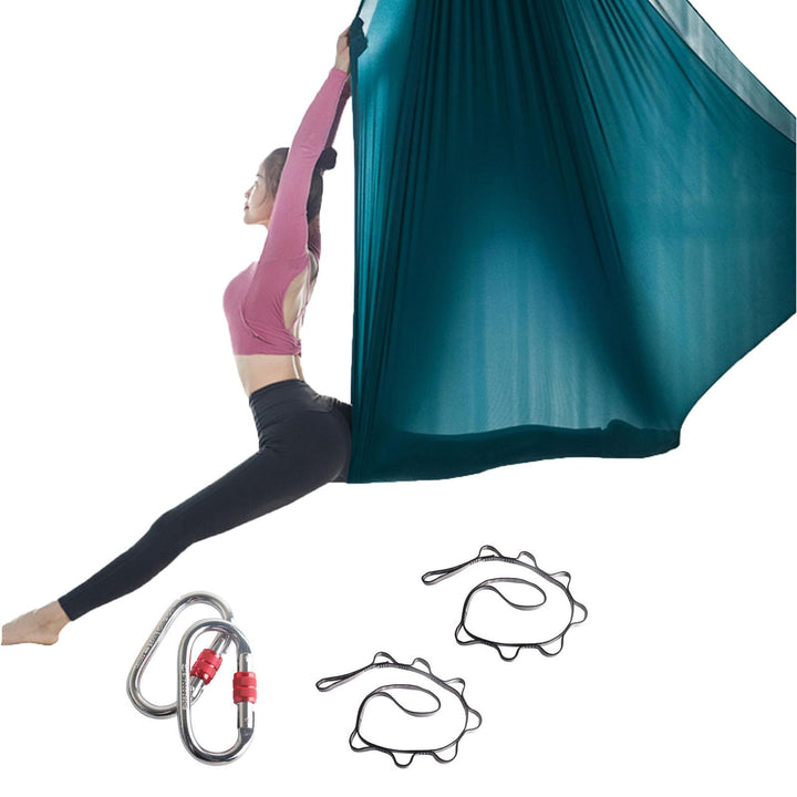 aerial yogatuch 5m with Extension Straps, and Carabiners Nur für Erwachsene(5M), D