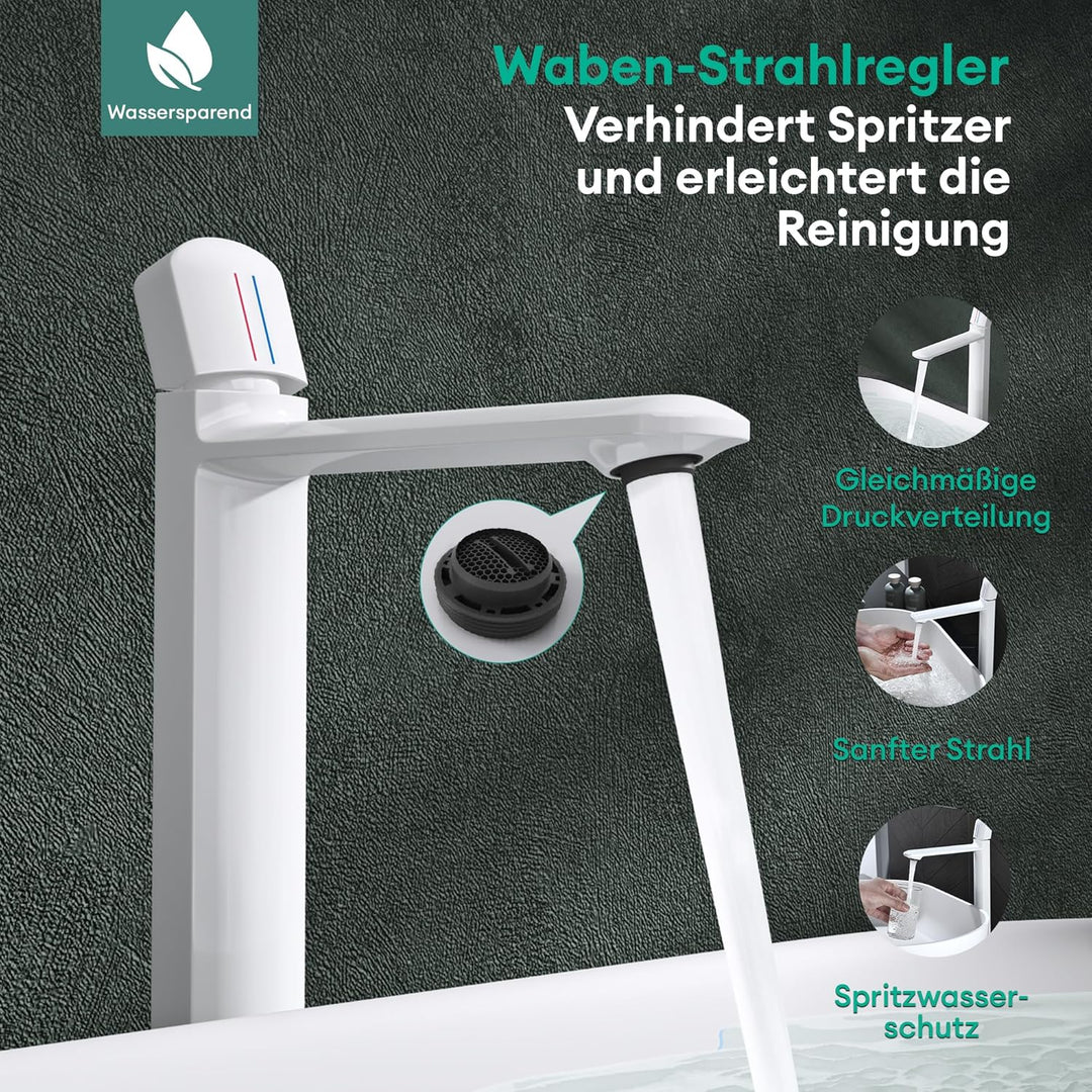 Mai & Mai Wasserhahn Bad Waschtischarmatur Einhebelmischer Mischbatterie Bad Armatur Badezimmer aus
