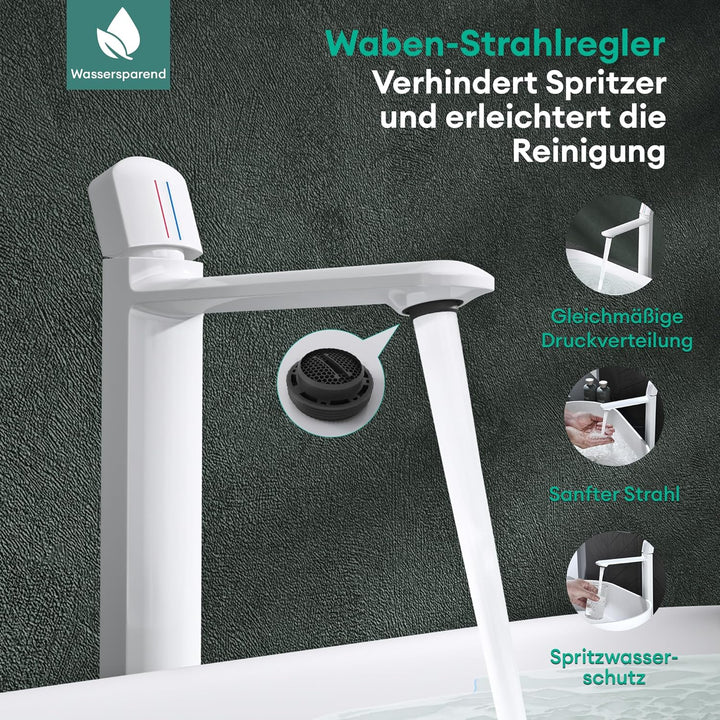 Mai & Mai Wasserhahn Bad Waschtischarmatur Einhebelmischer Mischbatterie Bad Armatur Badezimmer aus