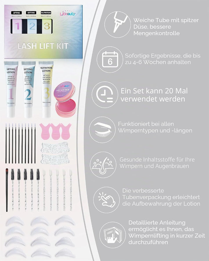 Libeauty Wimpernlifting Set &amp; Brow Lifting Kit, Wimpern Lifting Kit mit Tube Design, Einfache Anwend