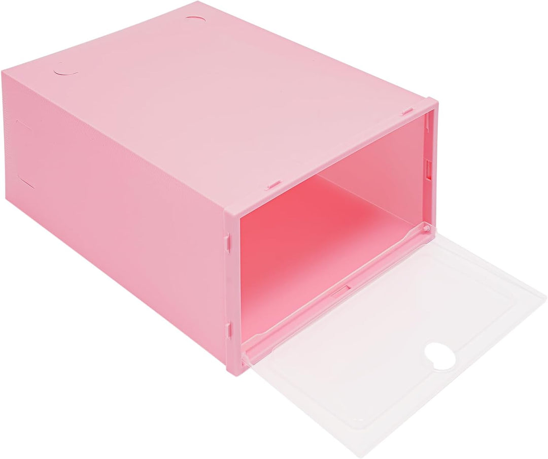 Schuhboxen 24er Set,Stapelbar Transparent Schuhkarton für Turnschuhen,flachen Schuhen,Hausschuhen,bi