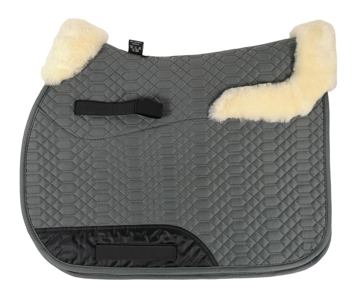 Engel Reitsport Lammfell Schabracke Half Lined mit Fellkranz vorne und hinten SCHABRA4-VSS-GRA-MED S