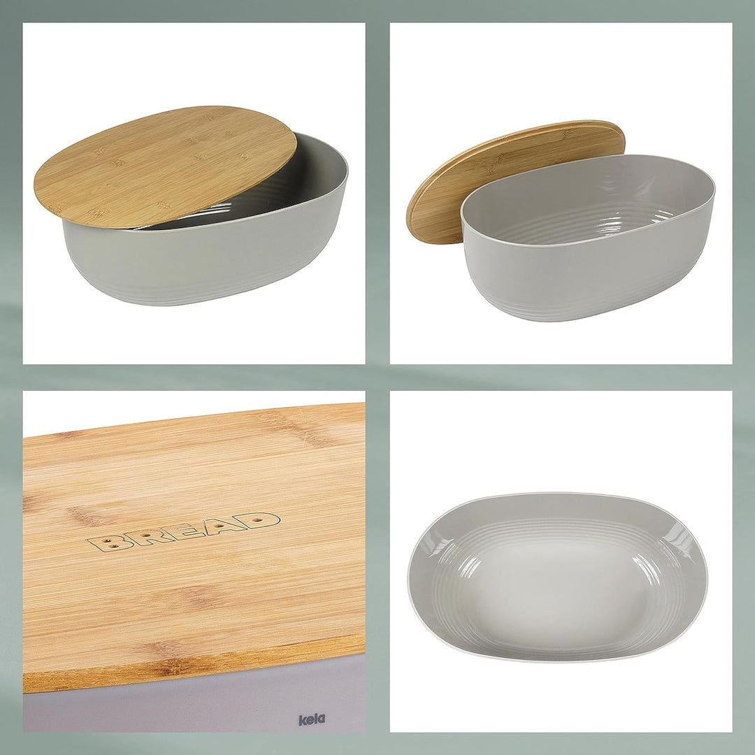 Kela weiss Brotkasten Namur PS-Kunststoff 37,5x23,0x14,0cm, 37.5 x 23 x 14 cm