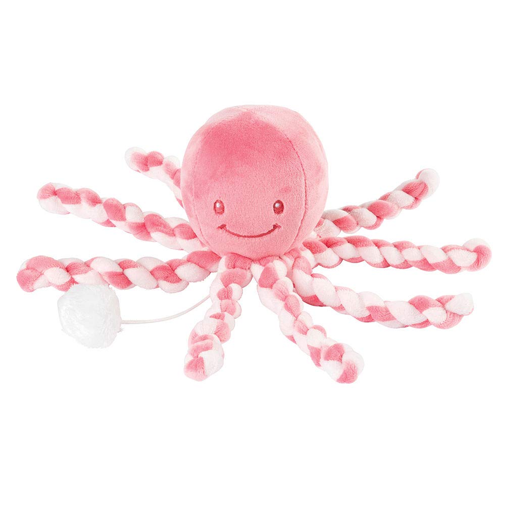 Nattou Spieluhr Oktopus, Wiegelied «La-Le-Lu», Für Neugeborene und Frühchen, 23 cm, Rosa, Rosa