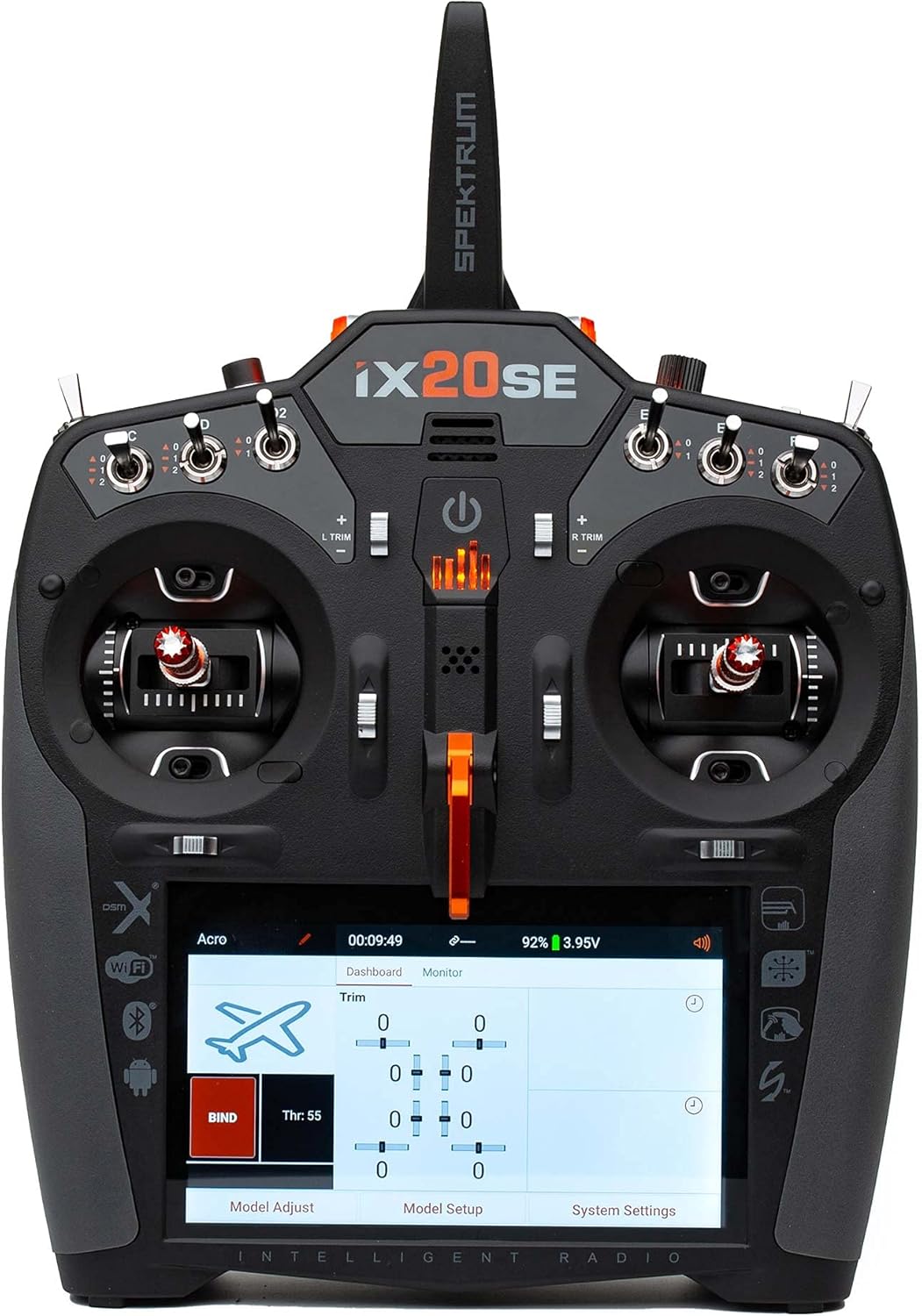 Spektrum SPMR20110EU iX20 20-Channel Special Edition Transmitter, International, Grey/Silver