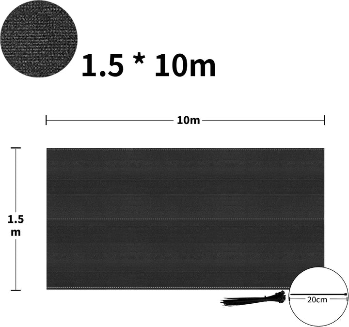 XMTECH HDPE Zaunblende Tennisblende Sichtschutz Zaun Netz aus 150 g/m², Windschutz Sonnenschutz Scha