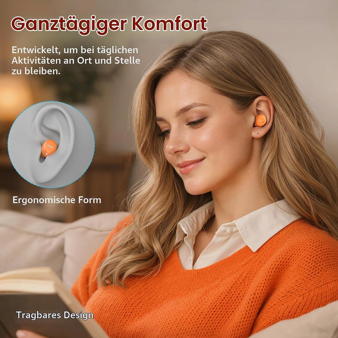 TOZO A1 In-Ear Kopfhörer Kabellos Bluetooth 5.3 mit 2 Mikrofonen für KI-Anrufe, App-Steuerung, 32 St