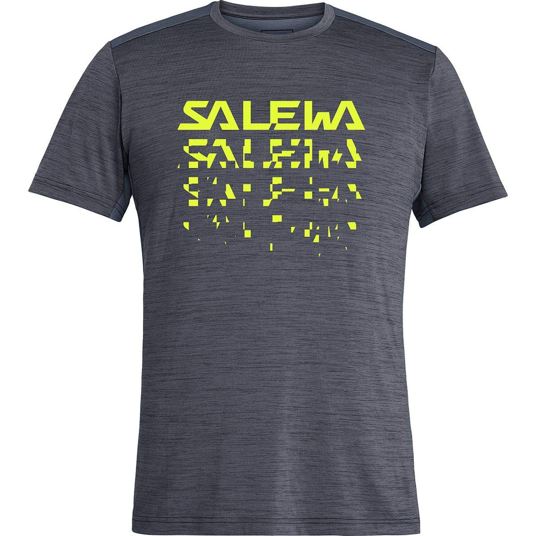 Salewa Herren Puez Hybrid 2 Dry M S/S Tee Hemden &amp; T-shirts XXL Ombre Blue Melange, XXL Ombre Blue M