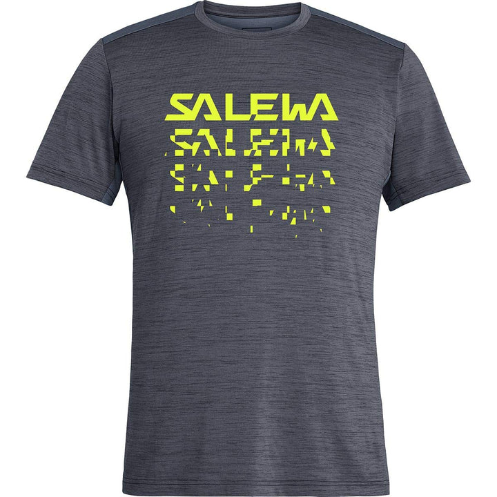 Salewa Herren Puez Hybrid 2 Dry M S/S Tee Hemden &amp; T-shirts XXL Ombre Blue Melange, XXL Ombre Blue M