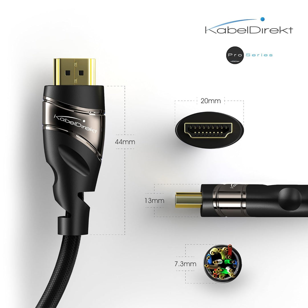 KabelDirekt – 4K HDMI Kabel – in Deutschland entwickelt – 10m (High Speed HDMI mit Ethernet, 4K Ultr