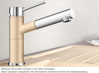 BLANCO ALTA-S Compact Schlauchbrause Hochdruck Cafe/Chrom, Schlauchbrause Hochdruck Cafe/Chrom