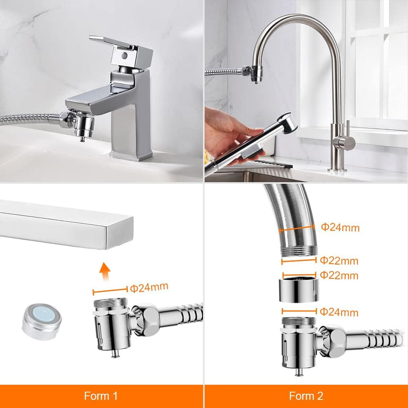 Ibergrif - WC handbrause Bidet Set mit Halter und Schlauch, Chrom waschbecken, waschbecken