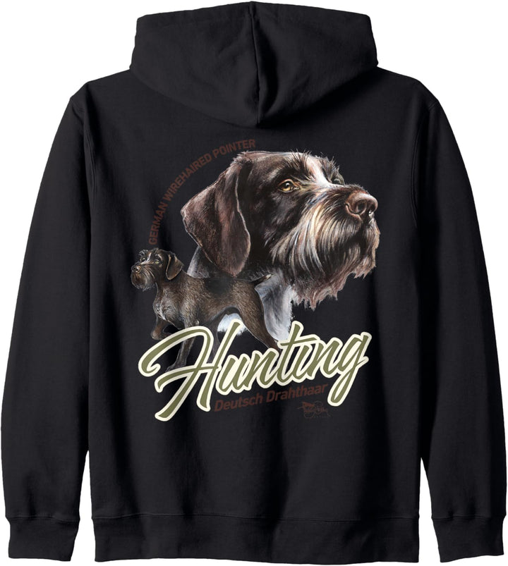 Deutsch Drahthaar Back Kapuzenjacke