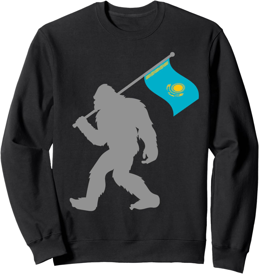 Qazaqstan oder Kasachstanische Fahne auf Kasachstan Flagge Sweatshirt