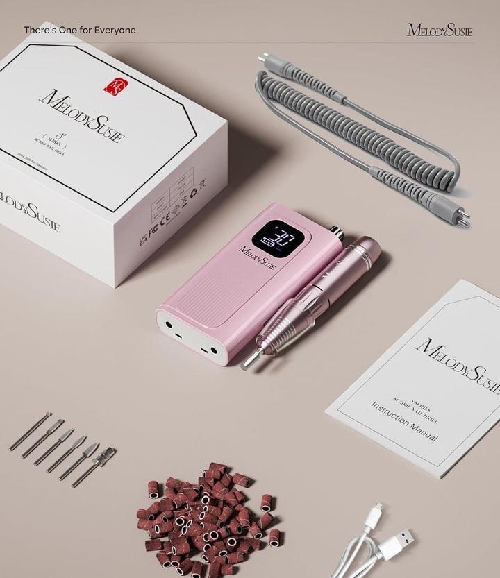 MelodySusie SC300F Professioneller Aufsteckbarer Nagelfräser, Wiederaufladbare Elektrische Nagelfeil