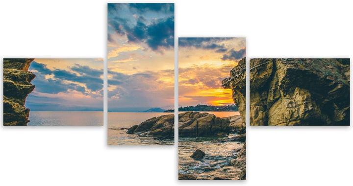 Feeby. Wandbilder - 4 Teile - Gedrucktes Bild, Foto, Kunstdrucke, Deko Panel, 4-Teilig Typ Z, 100x50