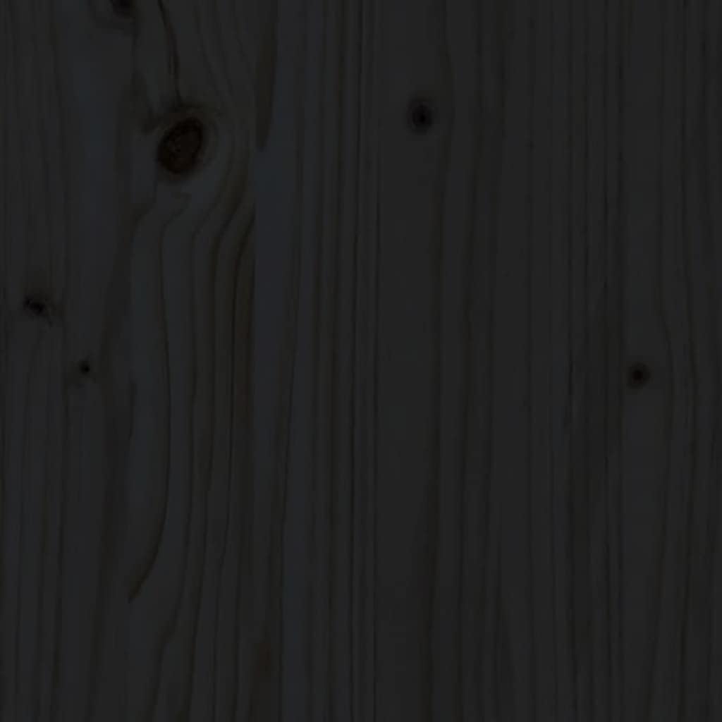 FIRBNUS Schuhbank Schwarz 70x38x45,5 cm Massivholz Kiefer Schuhaufbewahrung Schuhorganizer Schuhschr