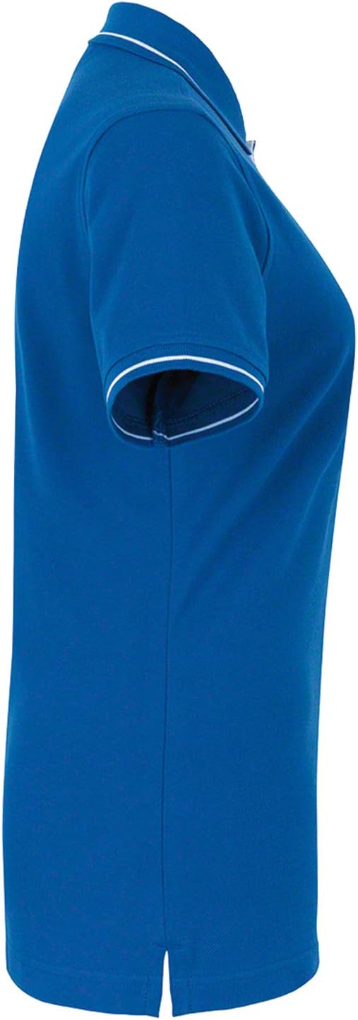 HAKRO Damen Polo-Shirt Casual - 203 - mehrere Farben S Royalblau/Weiss, S Royalblau/Weiss