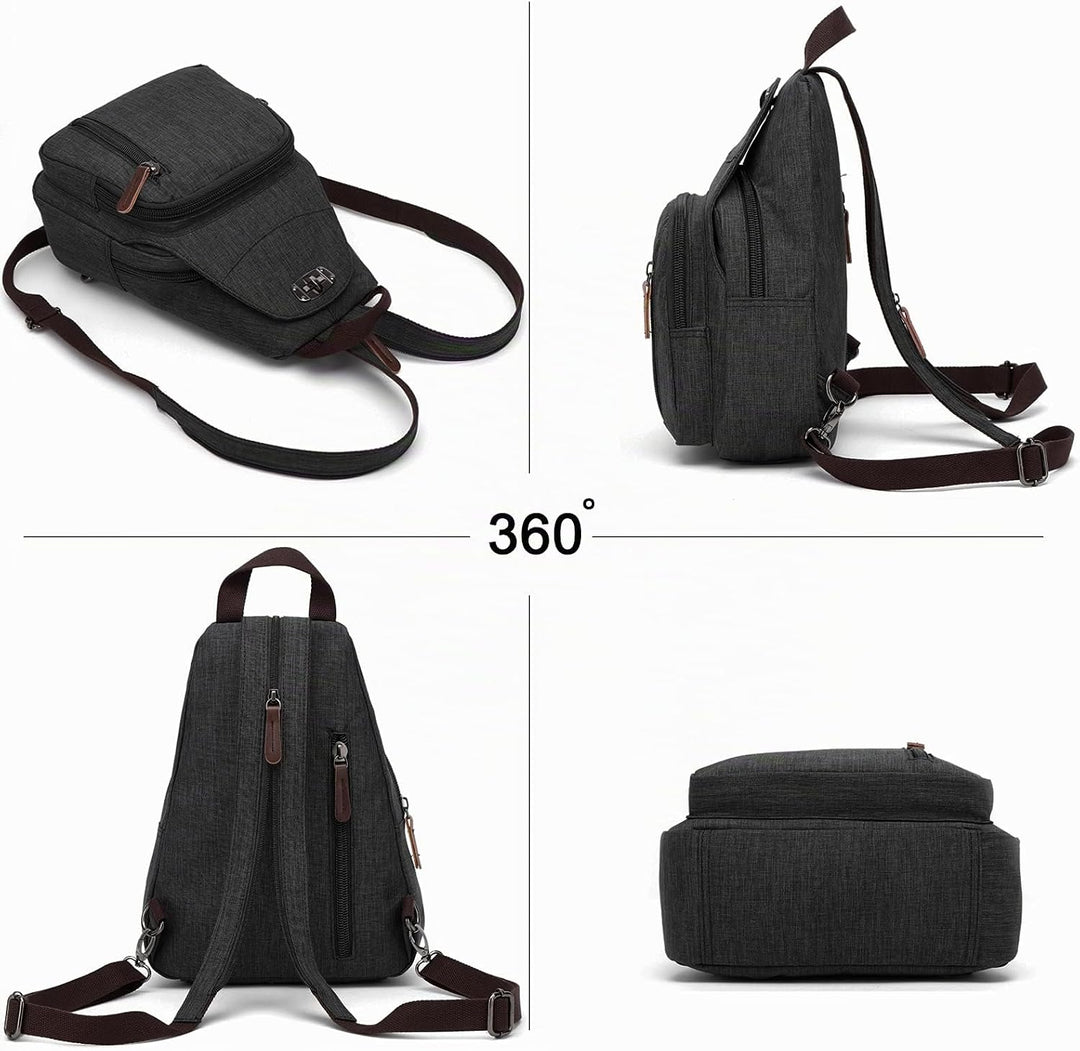 FANDARE Retro Brusttasche Sling Bag Klein Rucksack Schulranzen Umhängetasche Schulrucksack Sporttasc