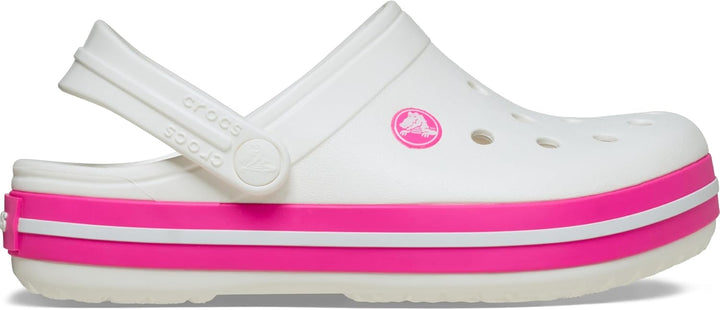 Crocs Unisex Kinder Crocband K Clog 22/23 EU White Pink Crush, 22/23 EU White Pink Crush