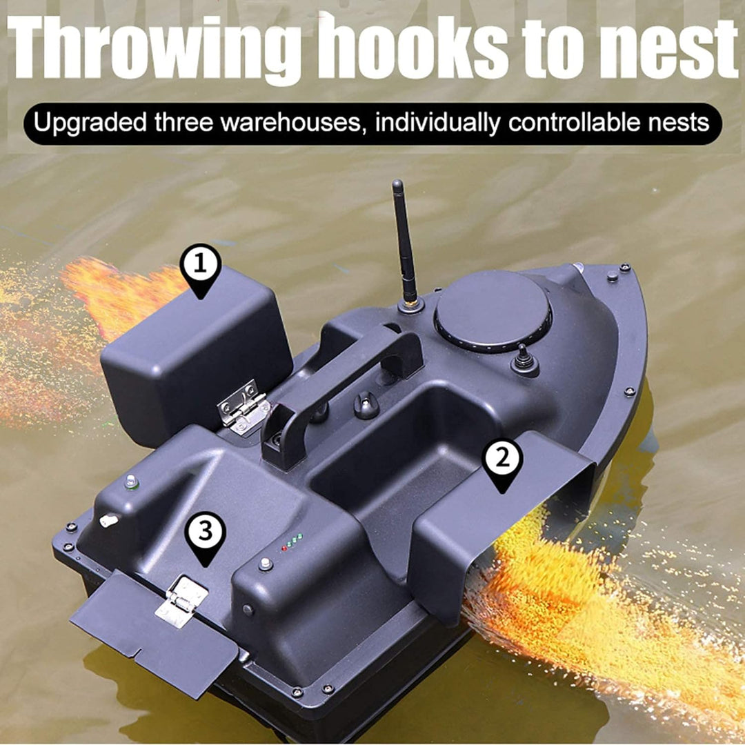 DYJD GPS-Smart-RC Wireless-Köder-Boot 2kg Laden automatischer Vorschub Return Fernbedienung 500M Ent