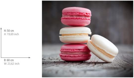 WENKO Glasrückwand Macarons 60 x 70 cm - Spritzschutz, Gehärtetes Glas, 60 x 50 cm, Mehrfarbig, Maca